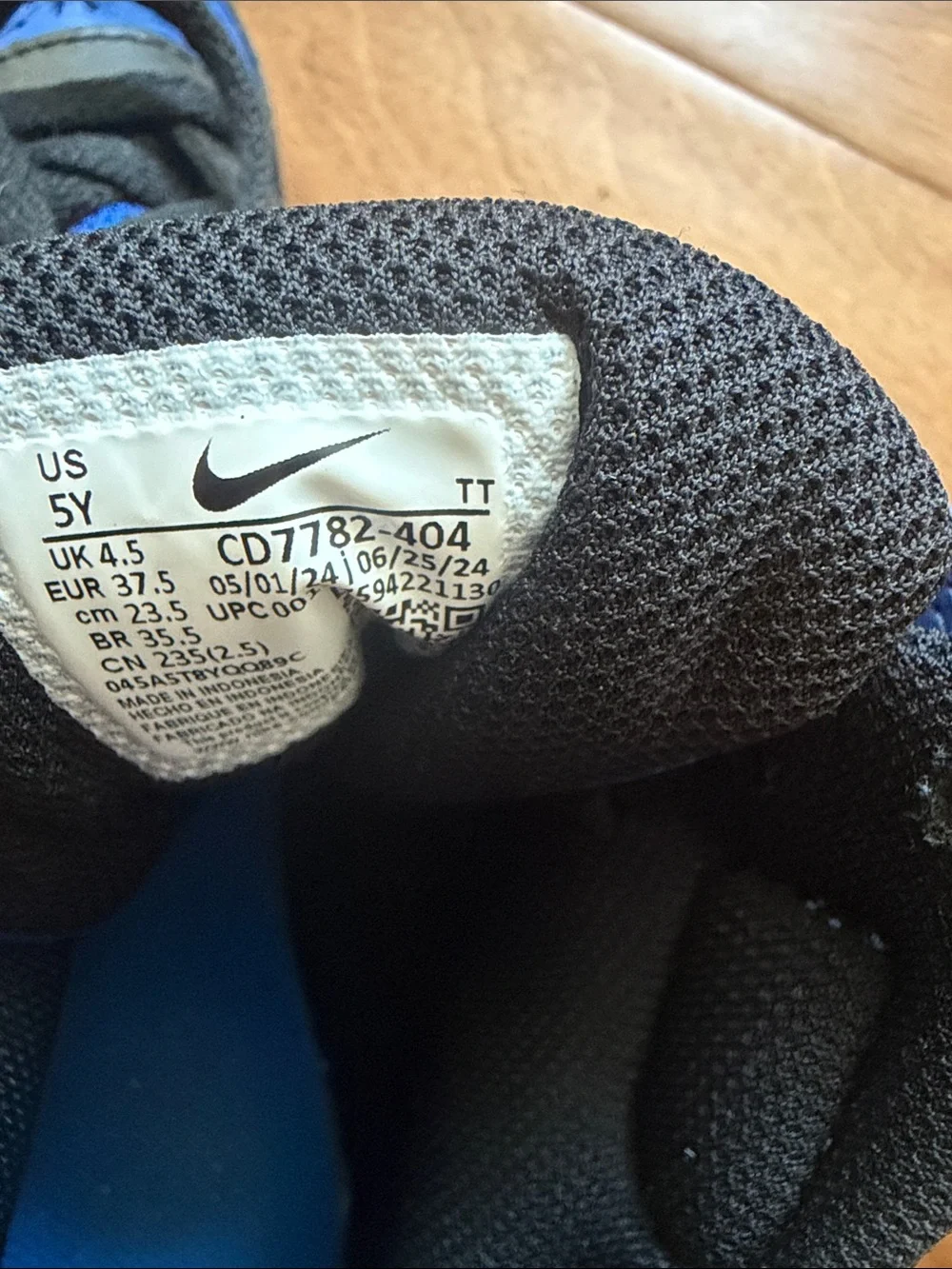 Nike Kids High-Top Sneakers in Blue and Black